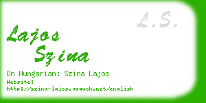 lajos szina business card